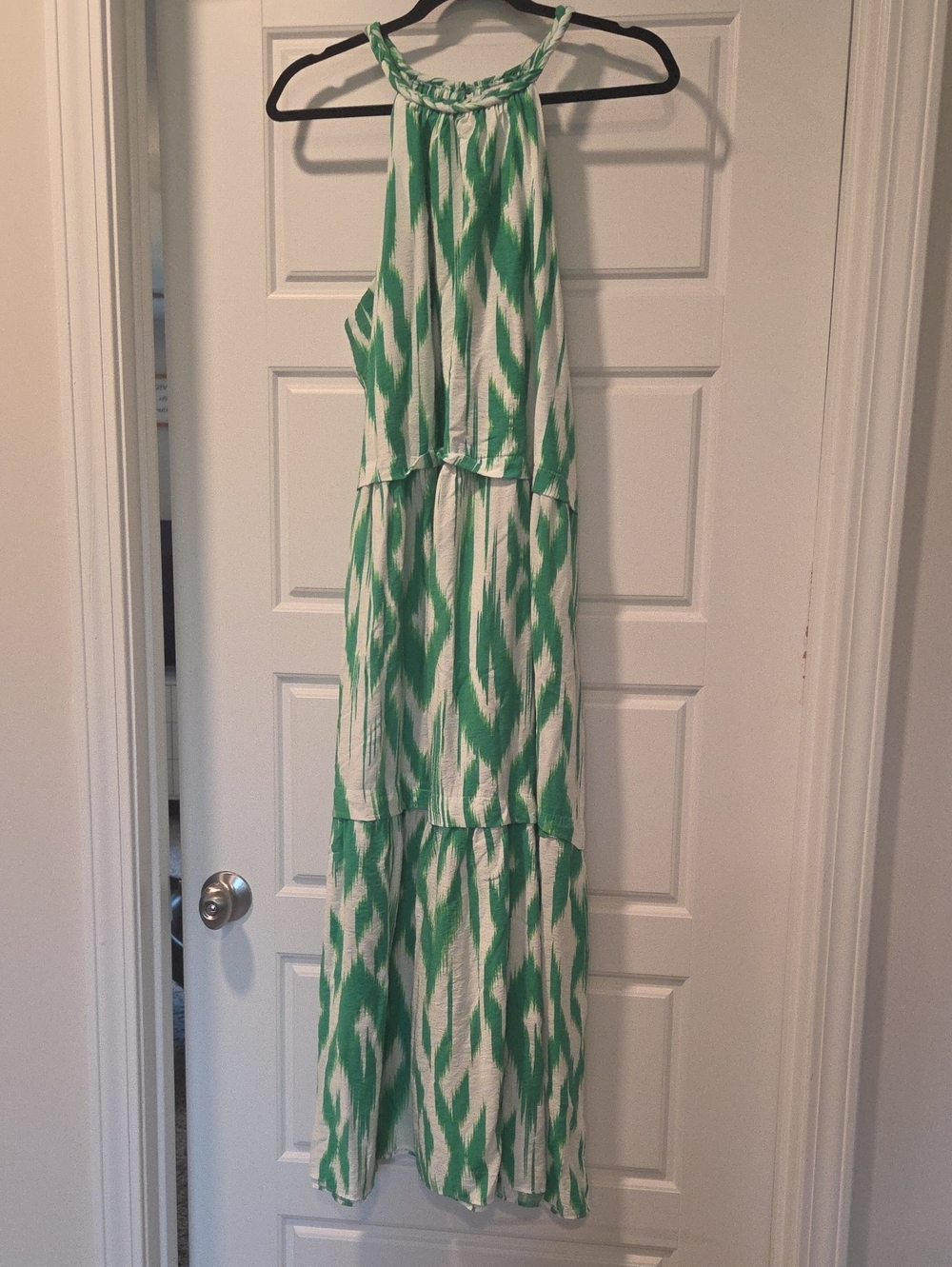 sofia by sofia vergara Green & White Halter Maxi Dress